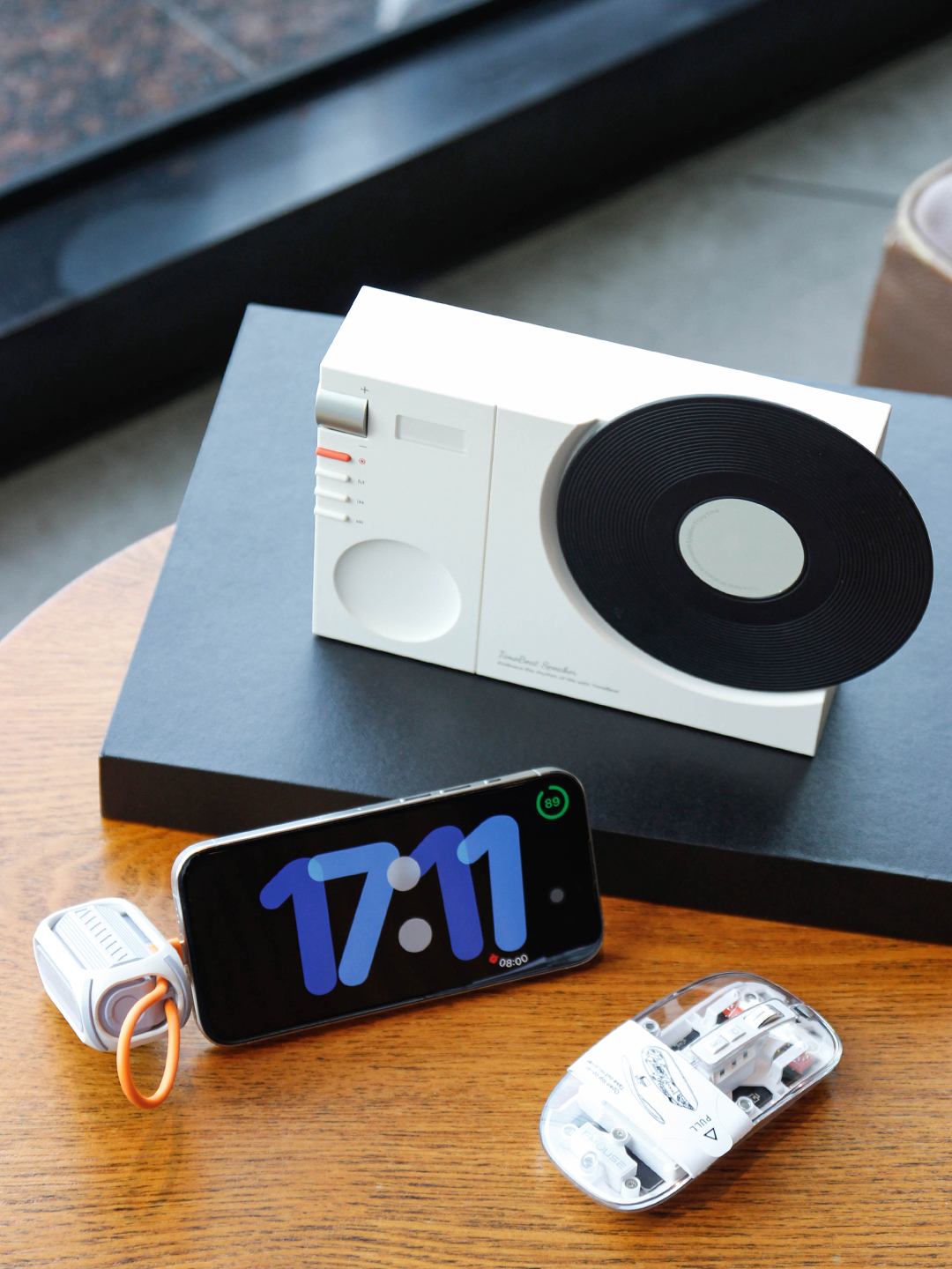 科技雅韵 lc09复古音箱+LC-1603透明鼠标+G31充电宝礼盒产品图 3