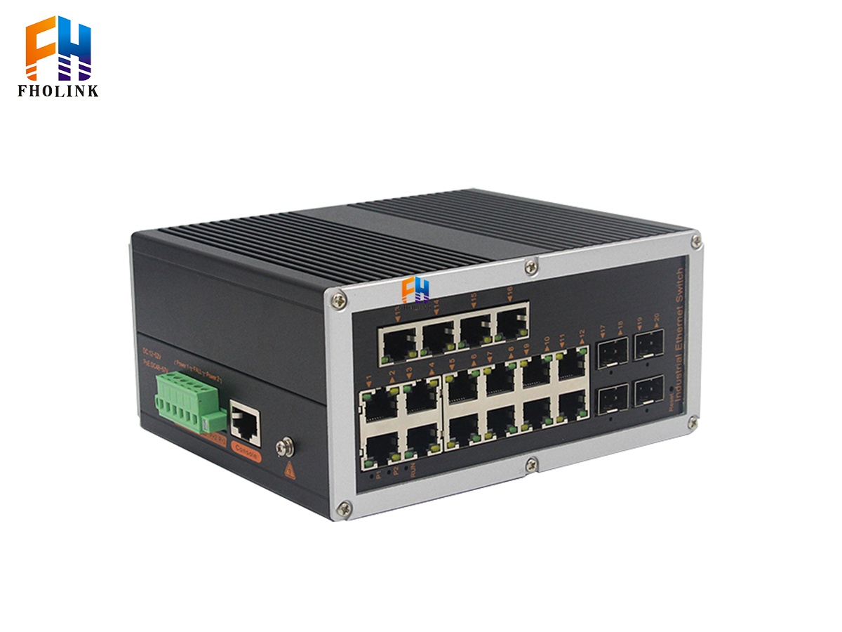 FH-IGS321-16T4G-V斜面-网管工业级千兆4光16电交换机