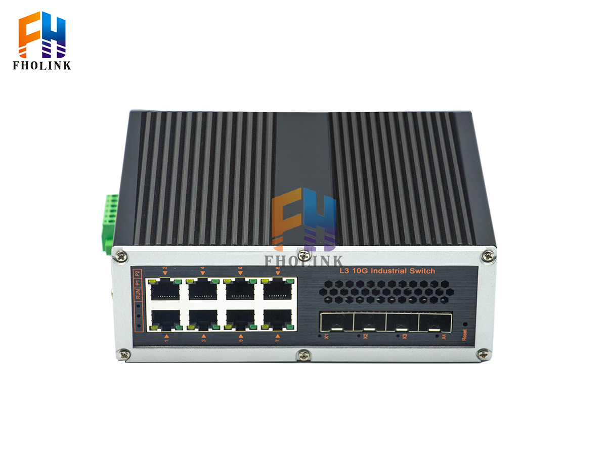 FH-IGS330-8T4M-V三层M系列4万兆光8千兆电交换机-正面