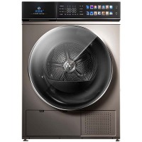 家用变频滚筒烘干机-白底图-滚筒10KG烘干机灰色-正面