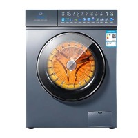 智能滚筒烘干洗鞋机-白底图-滚筒10kg烘干全壁刷-云锦蓝-正面图