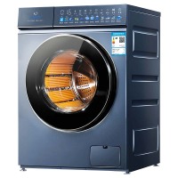 智能滚筒烘干洗鞋机-白底图-滚筒10kg烘干全壁刷-正侧面-1