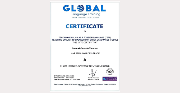 KISSABC官方外教老师资质证书