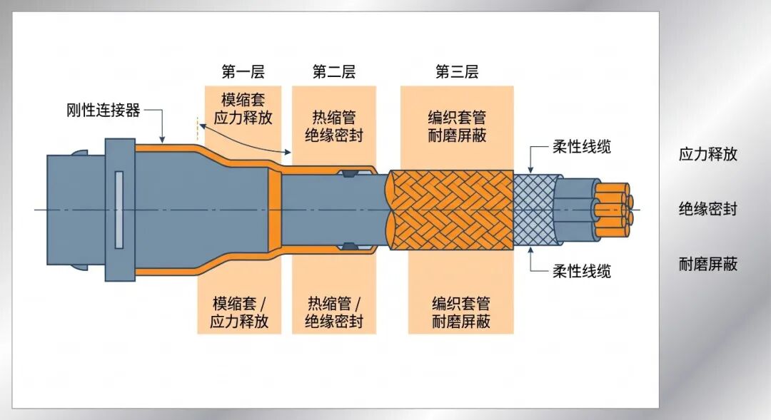 连接器根部防护设计示意